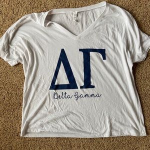 Delta Gamma White V-Neck